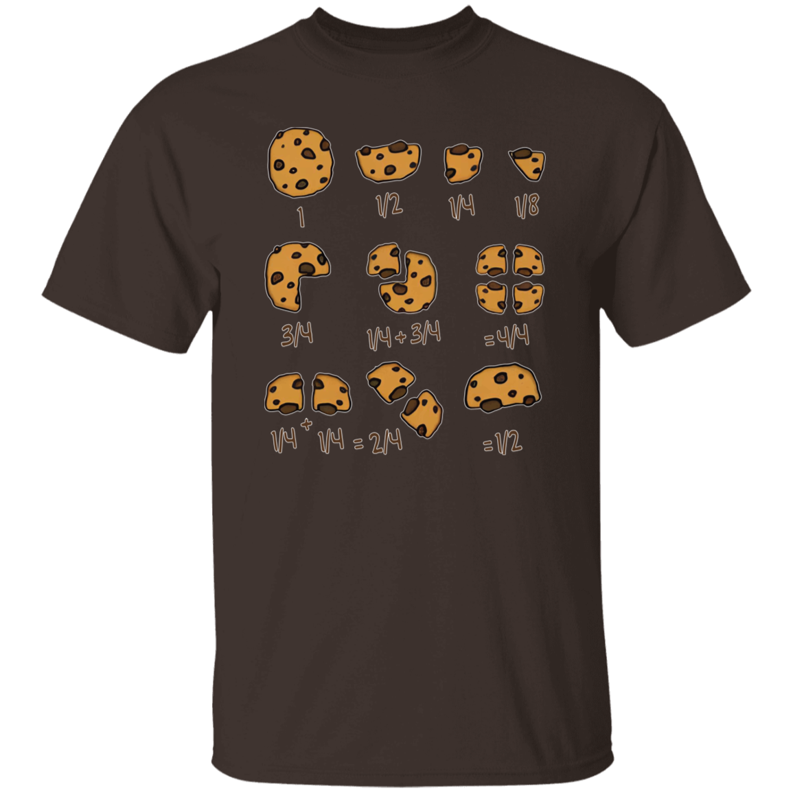 Cookie Fractional Numbers Math Teacher T-Shirt - CDCraft