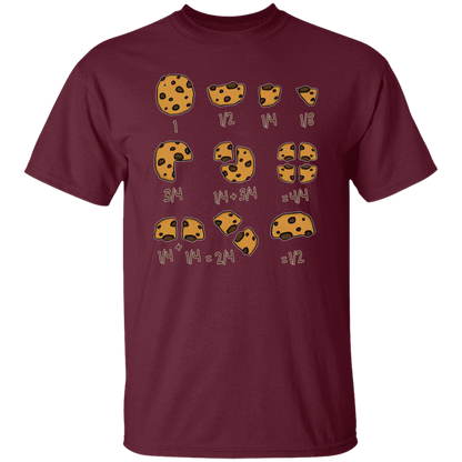 Cookie Fractional Numbers Math Teacher T-Shirt - CDCraft