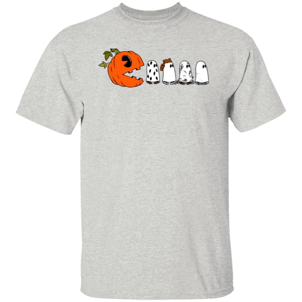Pumpkin Ghost Pacman T-Shirt - lapicta