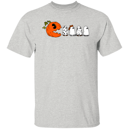 Pumpkin Ghost Pacman T-Shirt - lapicta