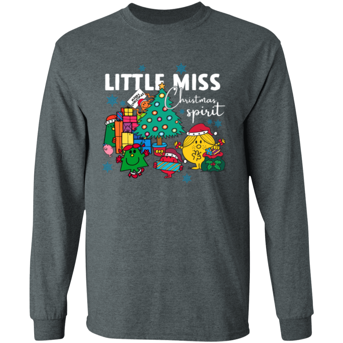 Little Miss Christmas Teacher Vintage G540 LS T-Shirt 5.3 oz. - letter