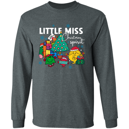 Little Miss Christmas Teacher Vintage G540 LS T-Shirt 5.3 oz. - letter