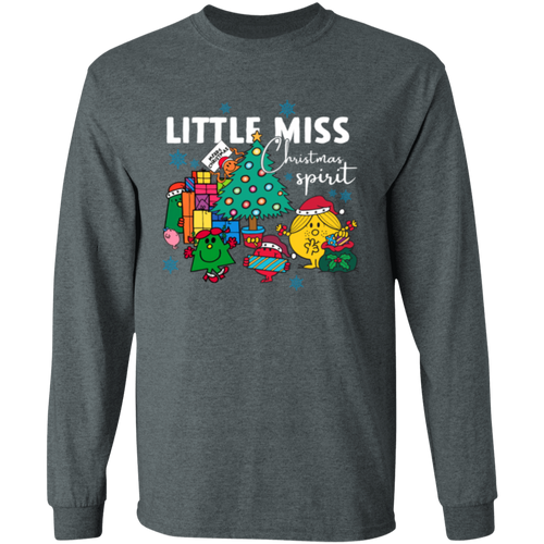 Little Miss Christmas Teacher Vintage G540 LS T-Shirt 5.3 oz. - letter