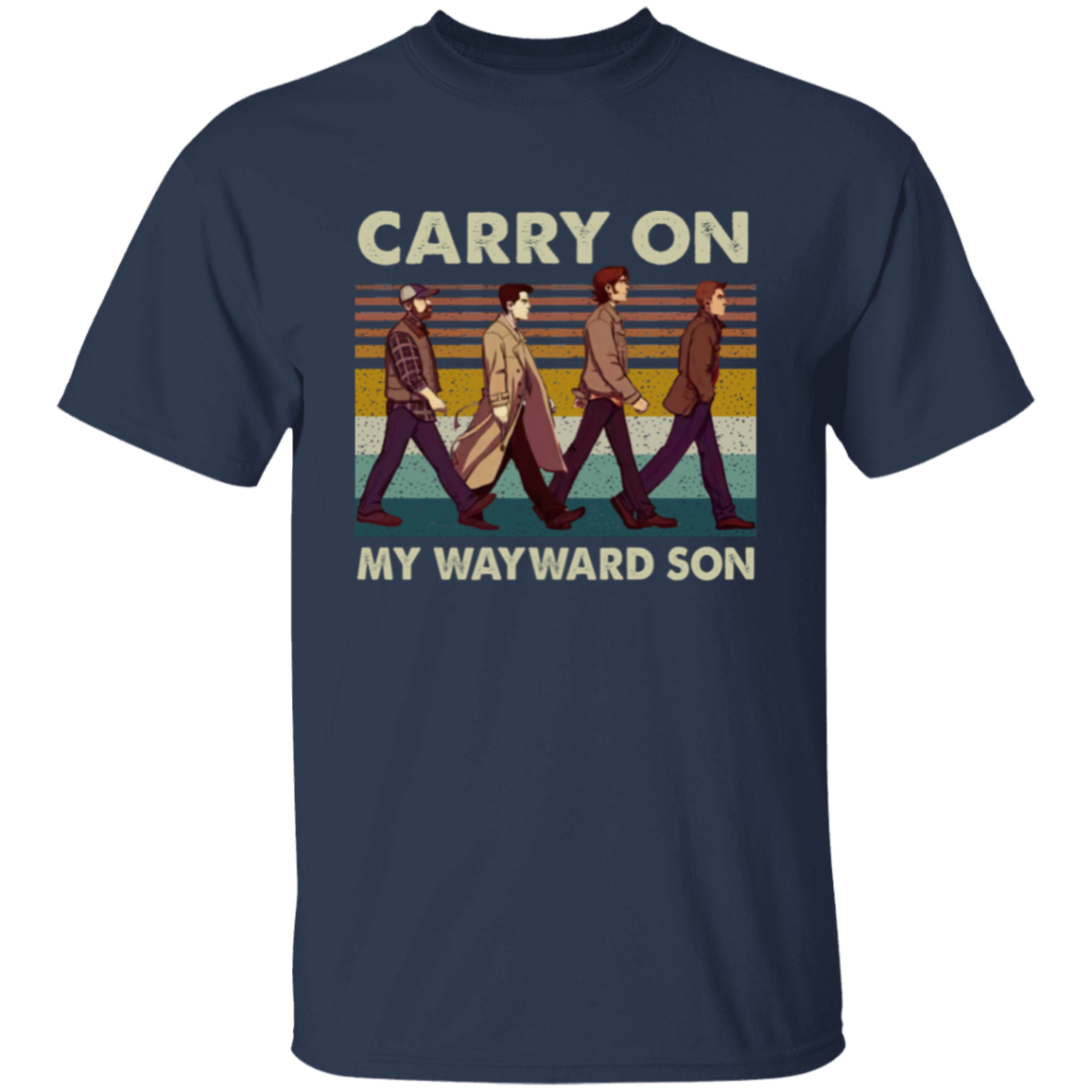 Supernatural Carry On My Wayward Son Abbey Road Vintage Unisex T-Shirt - lucy - 98033316