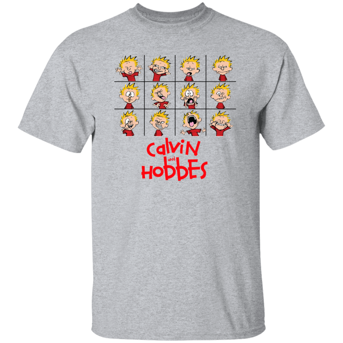 Calvin And Hobbes Expressions American Comic Unisex  T-Shirt - jasmine