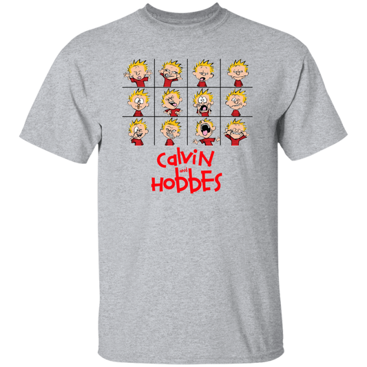 Calvin And Hobbes Expressions American Comic Unisex  T-Shirt - jasmine