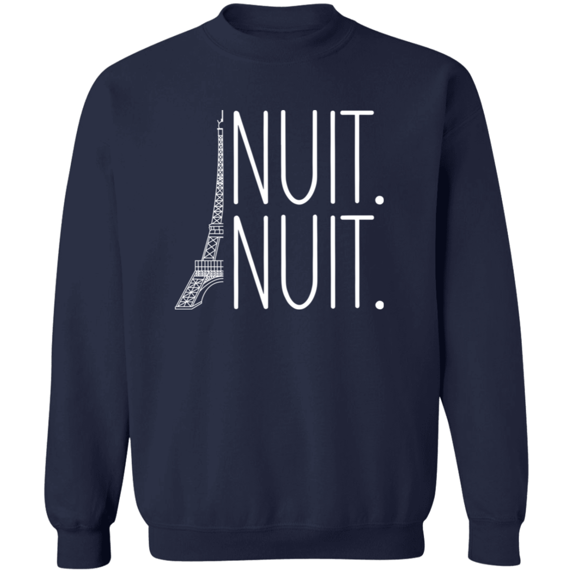 Nuit Nuit Crewneck Pullover Sweatshirt - ID12022437