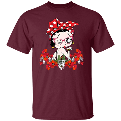 Betty Boop Flower  T-Shirt - leleart