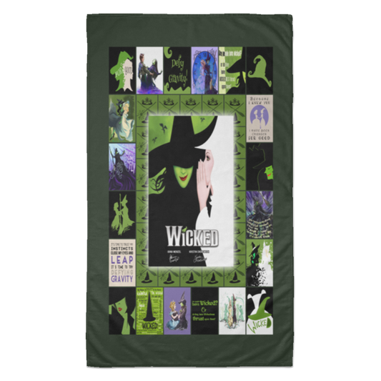 Wicked Fleece Blanket, Premium Sherpa Blanket, Wicked Blanket, Musical Quilt, Wicked Musical Blanket	S6BATL Towel - 35x60