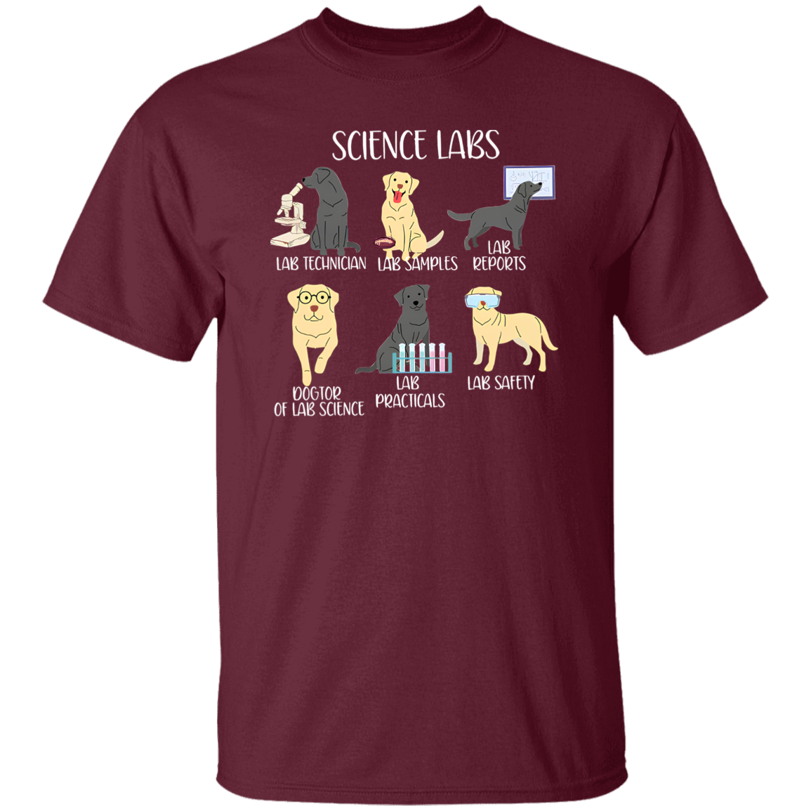 Labrador Retriever Funny Science Teacher Vintage T-Shirt