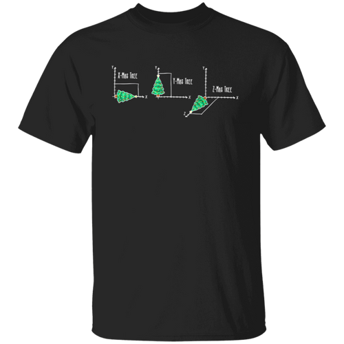Mathematical Coordinates Christmas Tree Teacher  T-Shirt
