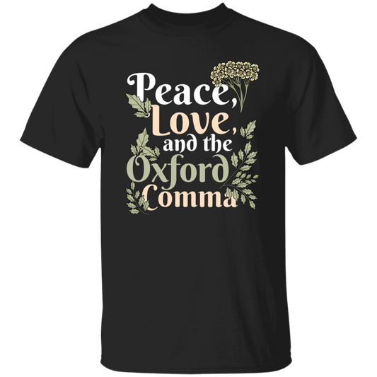 Peace Love And The Oxford Comma Teacher Vintage T-Shirt