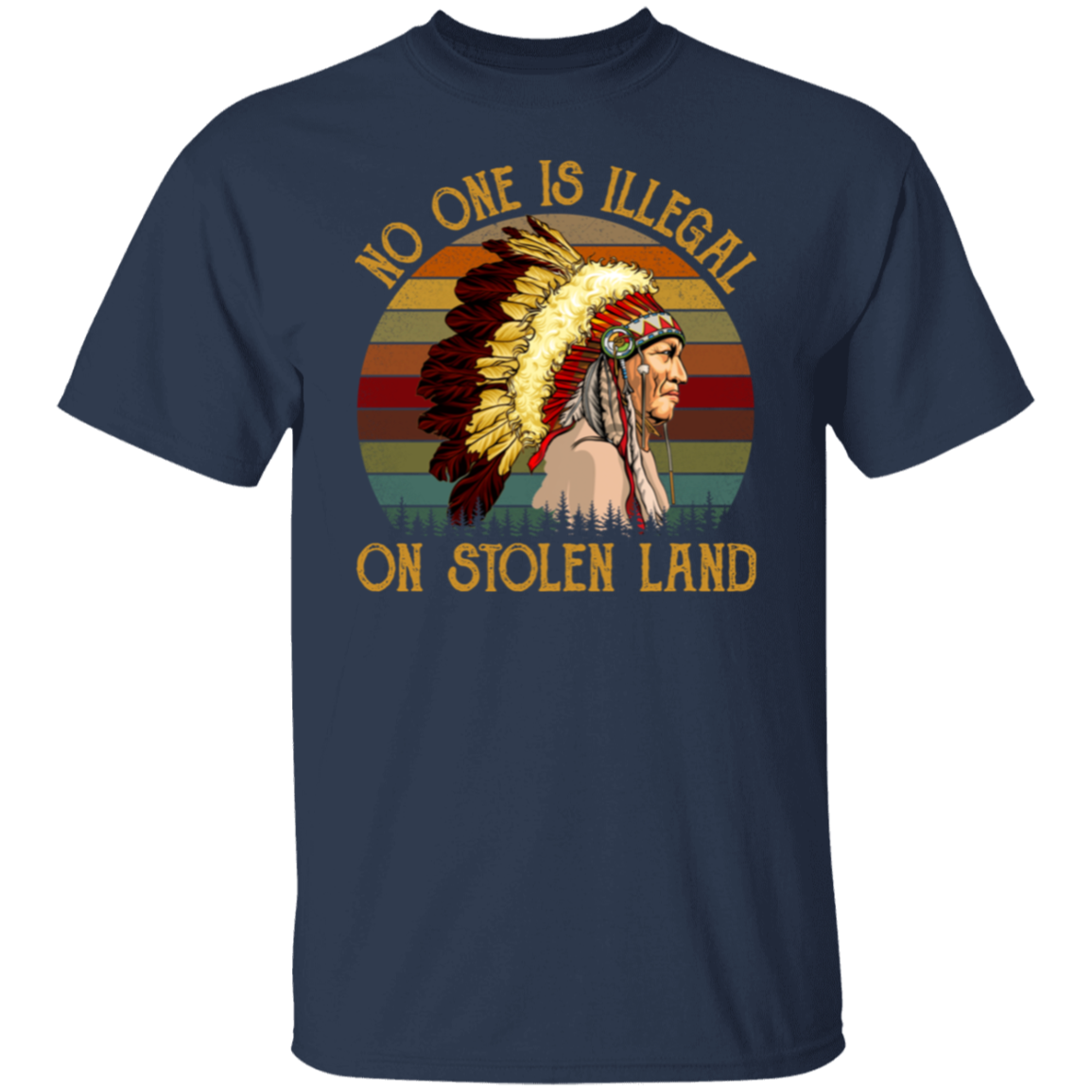 No One Is Illegal On Stolen Land Vintage T-Shirt - leleart