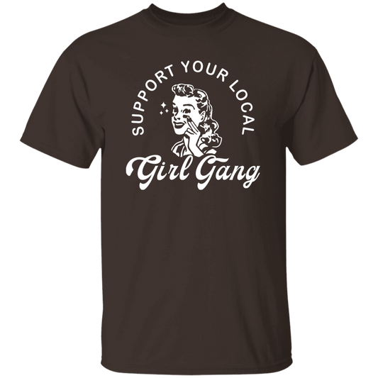Retro Feminist Support Your Local Girl Gang Graphic Tank Top T-Shirt