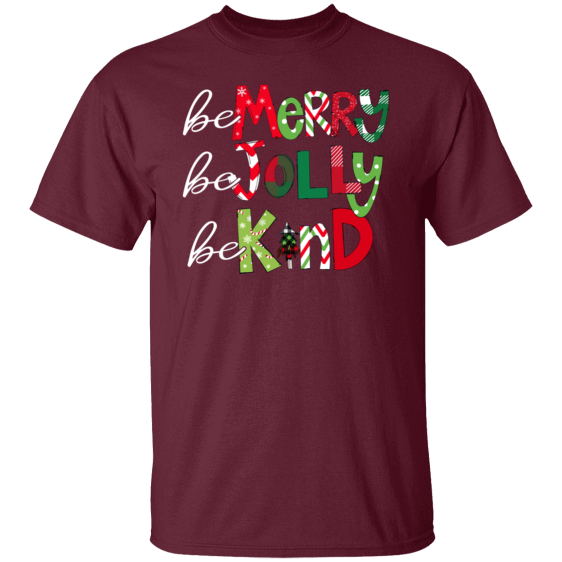 Be Merry Be Jolly Be Kind Teacher T-Shirt - lapicta fixed