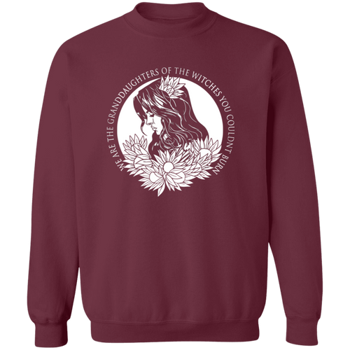 Womens Granddaughters Of The Witches Shirt Feminist Gift Vintage Gildan Crewneck Pullover Sweatshirt