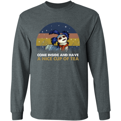 Labyrinth Worm Come Inside And Have A Nice Cup Of Tea Vintage  T-Shirt 5.3 oz. - LONG SLEEVE