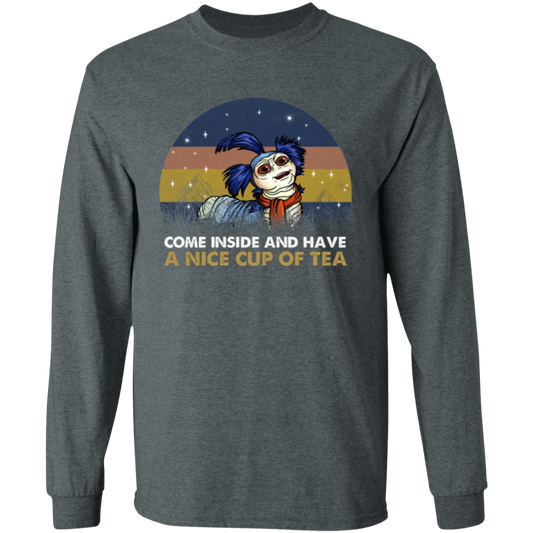 Labyrinth Worm Come Inside And Have A Nice Cup Of Tea Vintage  T-Shirt 5.3 oz. - LONG SLEEVE