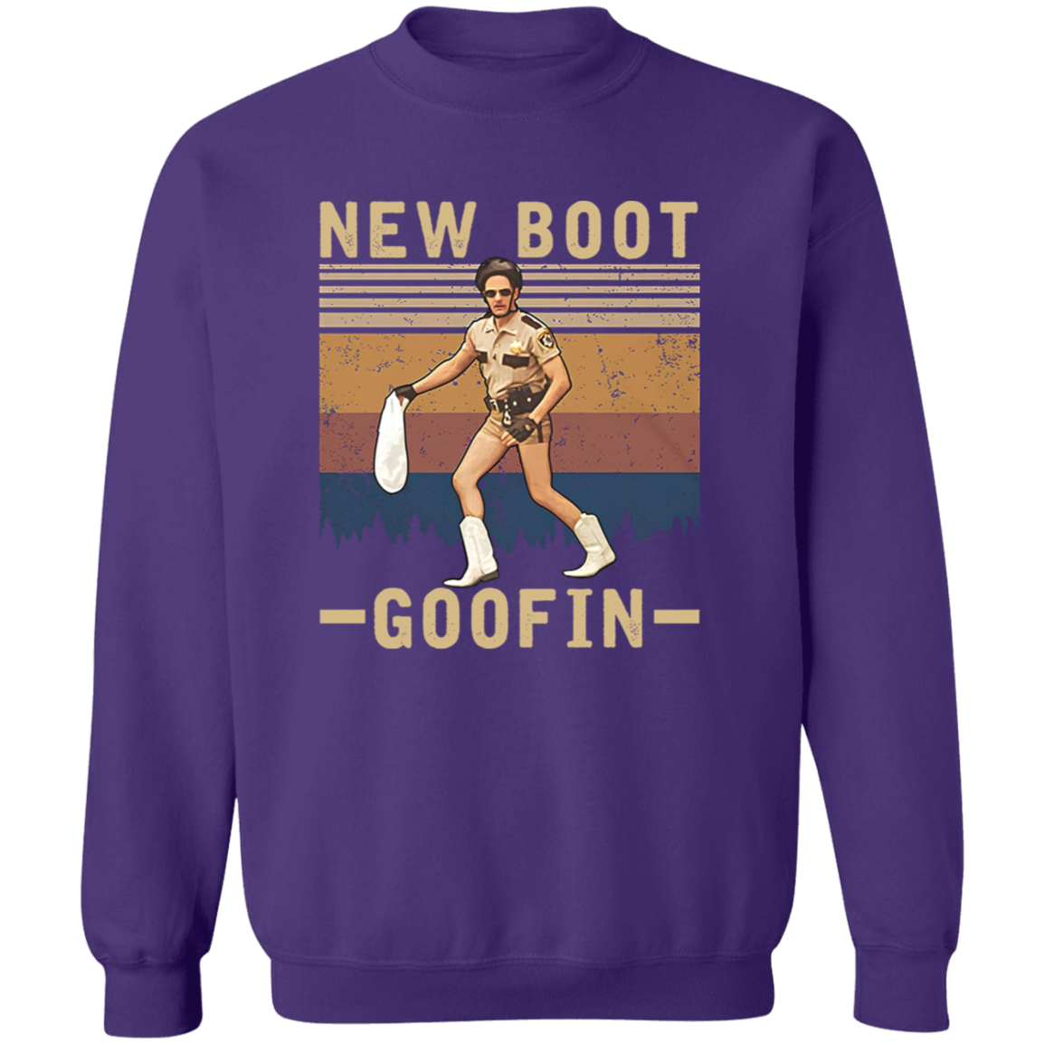 Zocoshi Reno 911 New Boot Goofin Vintage T-Shirt, Reno 911 Shirt, Lieutenant Dangle Shirt, Sheriff Shirt, Gift Tee For You And Your Friends	G180 Gildan Crewneck Pullover Sweatshirt