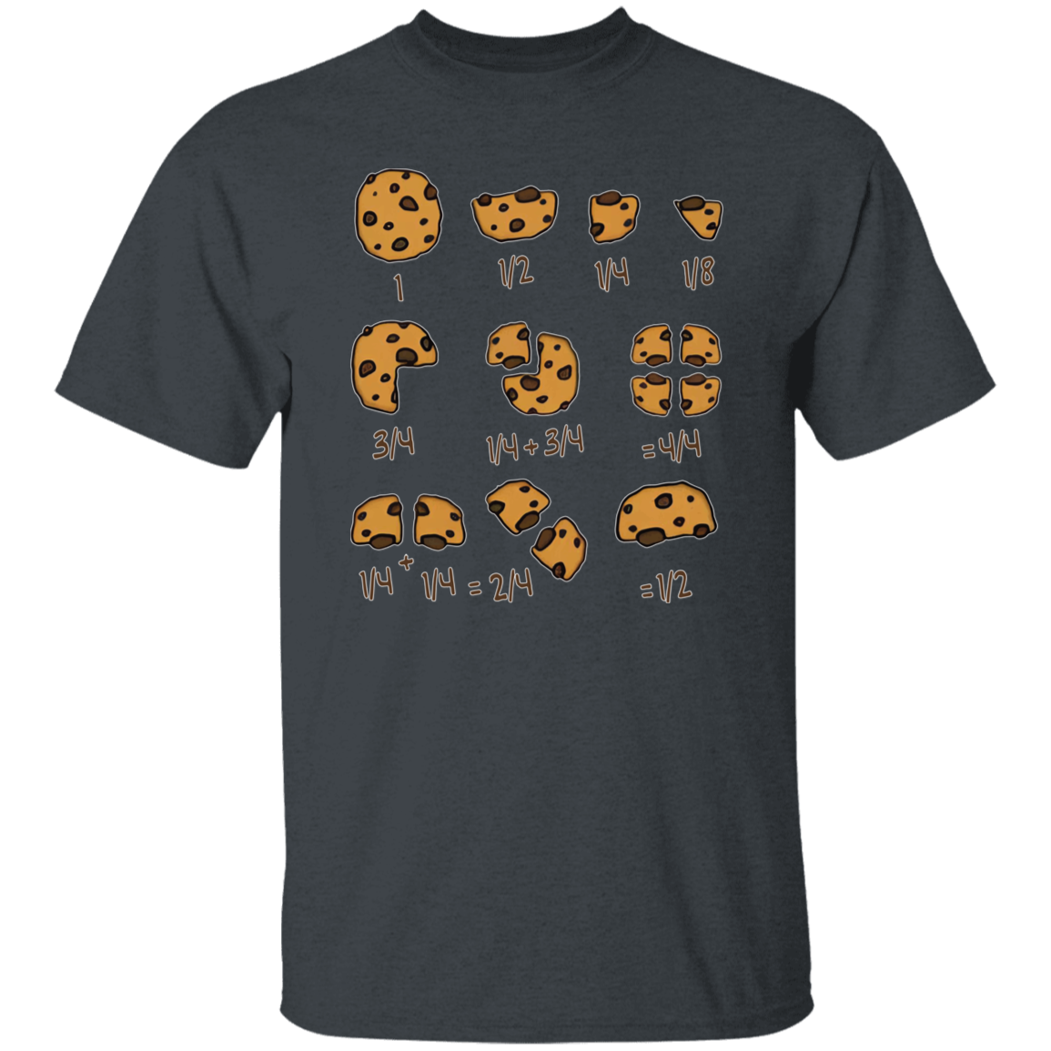 Cookie Fractional Numbers Math Teacher T-Shirt - CDCraft