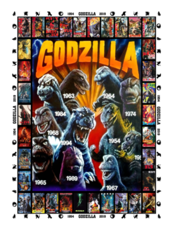 Godzilla All Version Fleece Blanket, Premium Sherpa Blanket, Monster Blanket, Godzilla Vs Kong Blanket, Godzilla Movie Blanket	VPS Cozy Plush Fleece Blanket - 30x40