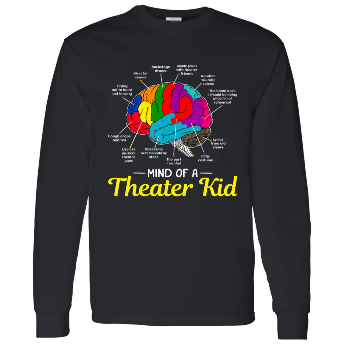 Mind Of A Theater Kid G540 LS T-Shirt 5.3 oz. - jasmine