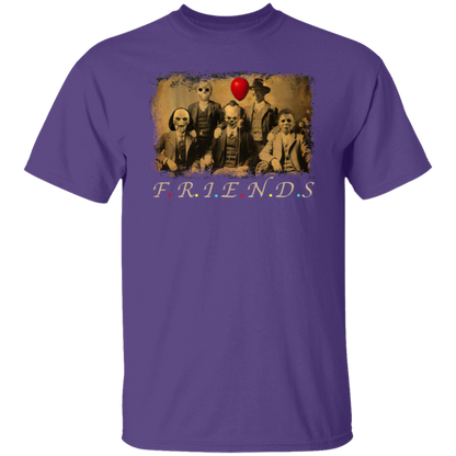 riends Horror Five Characters Squad – Funny Halloween Movie T-Shirt - leleart