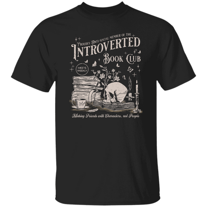 Introverted Book Club Teacher Vintage T-Shirt