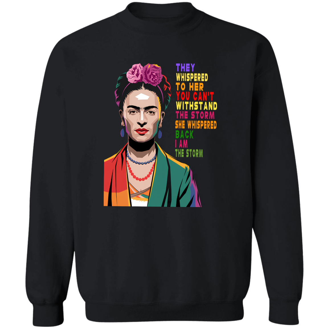 G180 Gildan Crewneck Pullover Sweatshirt 	I Am The Storm Women Black History Shirt