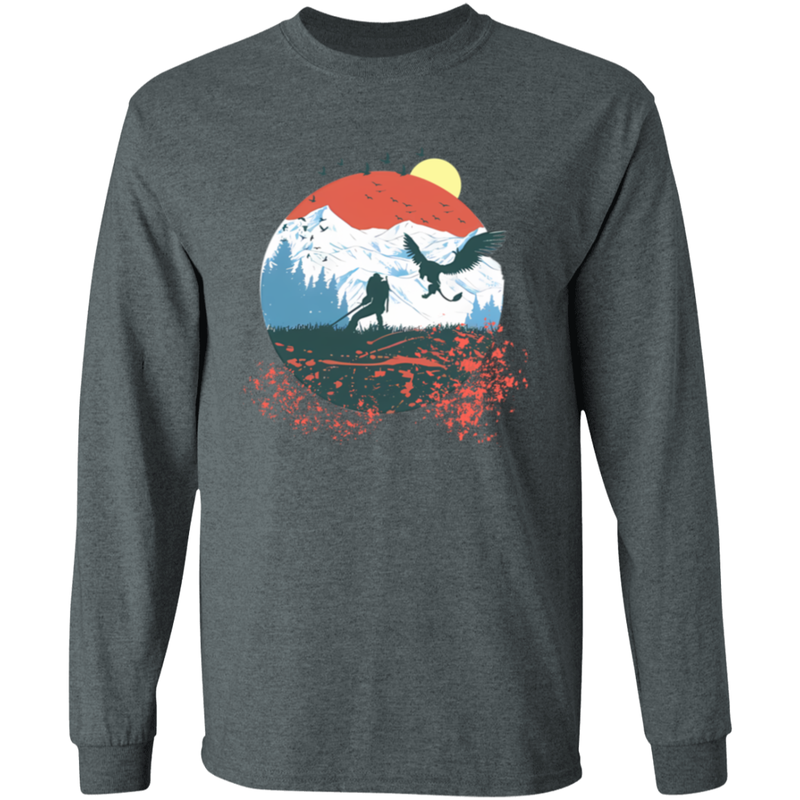G540 LS T-Shirt 5.3 oz. Beautiful Art Of Geralt Dude The Witcher Tv Series Unisex Vintage T-Shirt