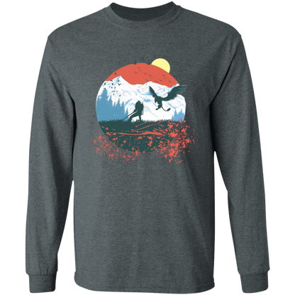 G540 LS T-Shirt 5.3 oz. Beautiful Art Of Geralt Dude The Witcher Tv Series Unisex Vintage T-Shirt