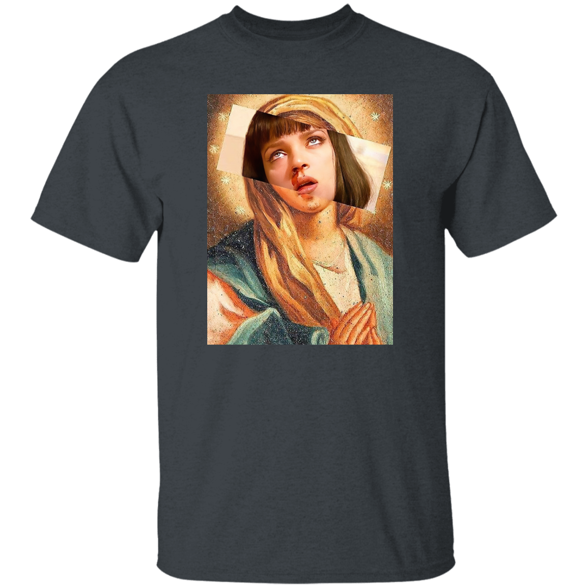 Pulp Fiction Virgin Mary Mia Wallace T-Shirt - leleart