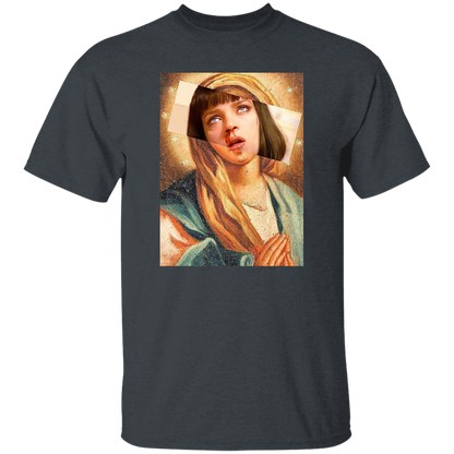 Pulp Fiction Virgin Mary Mia Wallace T-Shirt - leleart