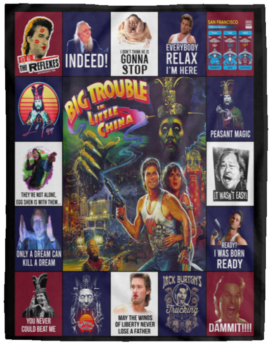 Big Trouble In Little China Fleece Blanket, Premium Sherpa Blanket, Martial Art Movie Blanket, Big Trouble In Little China Movie Blanket	VPL Cozy Plush Fleece Blanket - 60x80