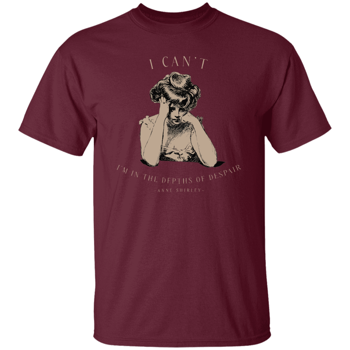 I Can't I'm In The Depths Of Despair Literature Teacher Vintage Unisex  T-Shirt - letter
