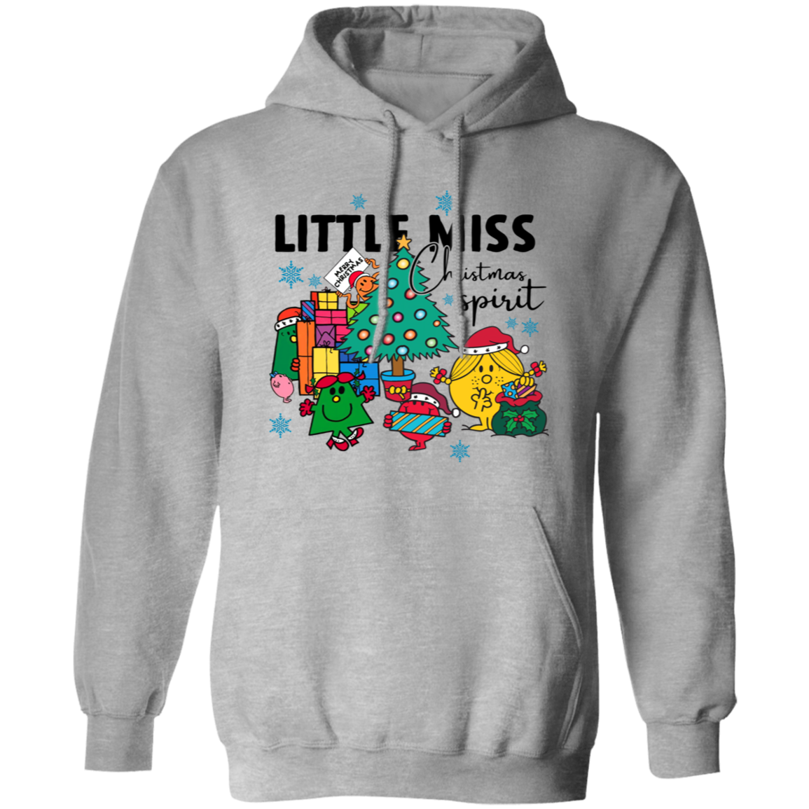 Little Miss Christmas Spirit Funny Christmas Teacher Vintage T-Shirt G185 Gildan Pullover Hoodie