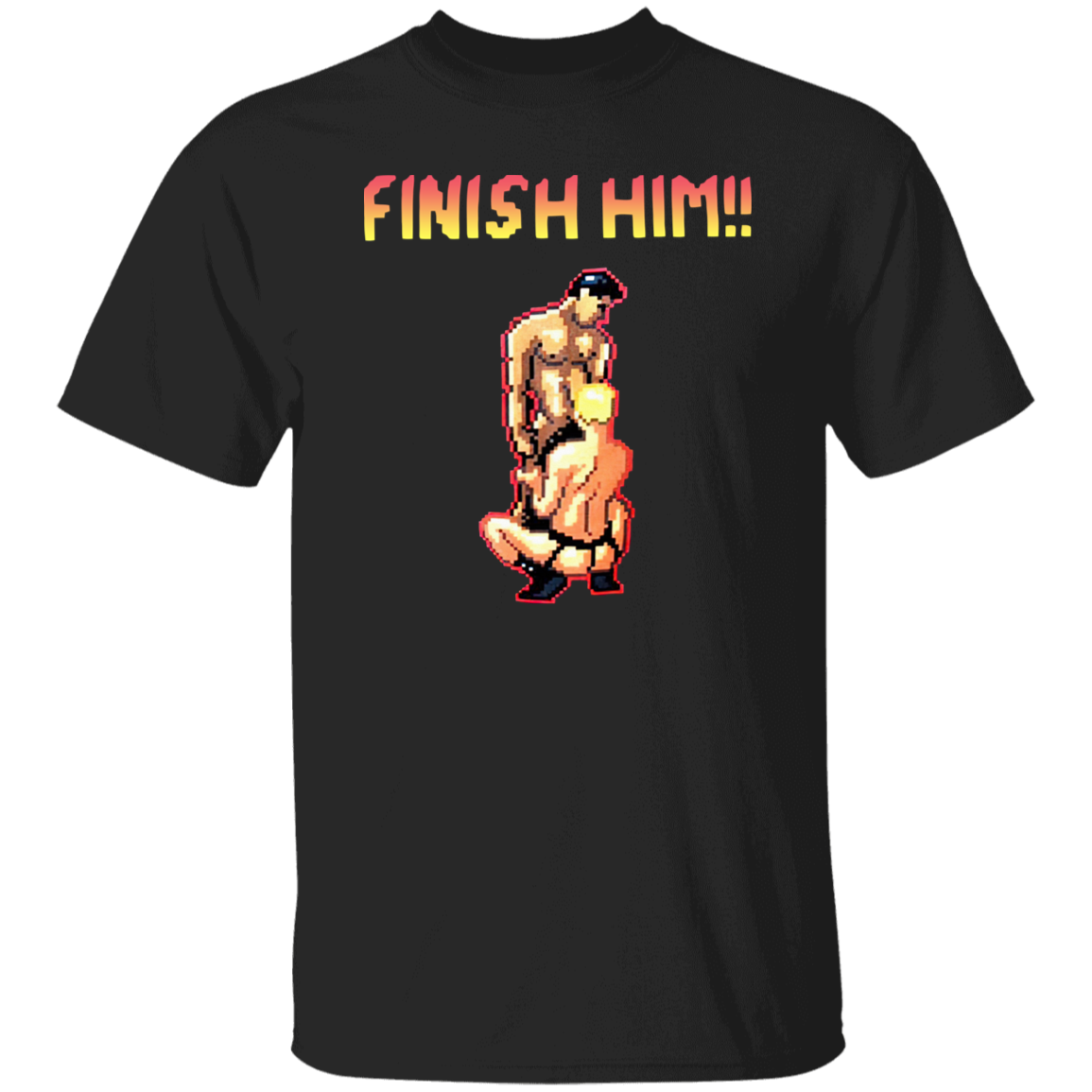 Gaymer Finish Him Vintage T-Shirt, LGBT Shirt, LGBTQ Shirt, Lbgt Pride Shirt, Lgbt Ally Shirt, Gay Shirt, Gay Gymer Shirt, Gay Pixels ShirtG500 5.3 oz. T-Shirt