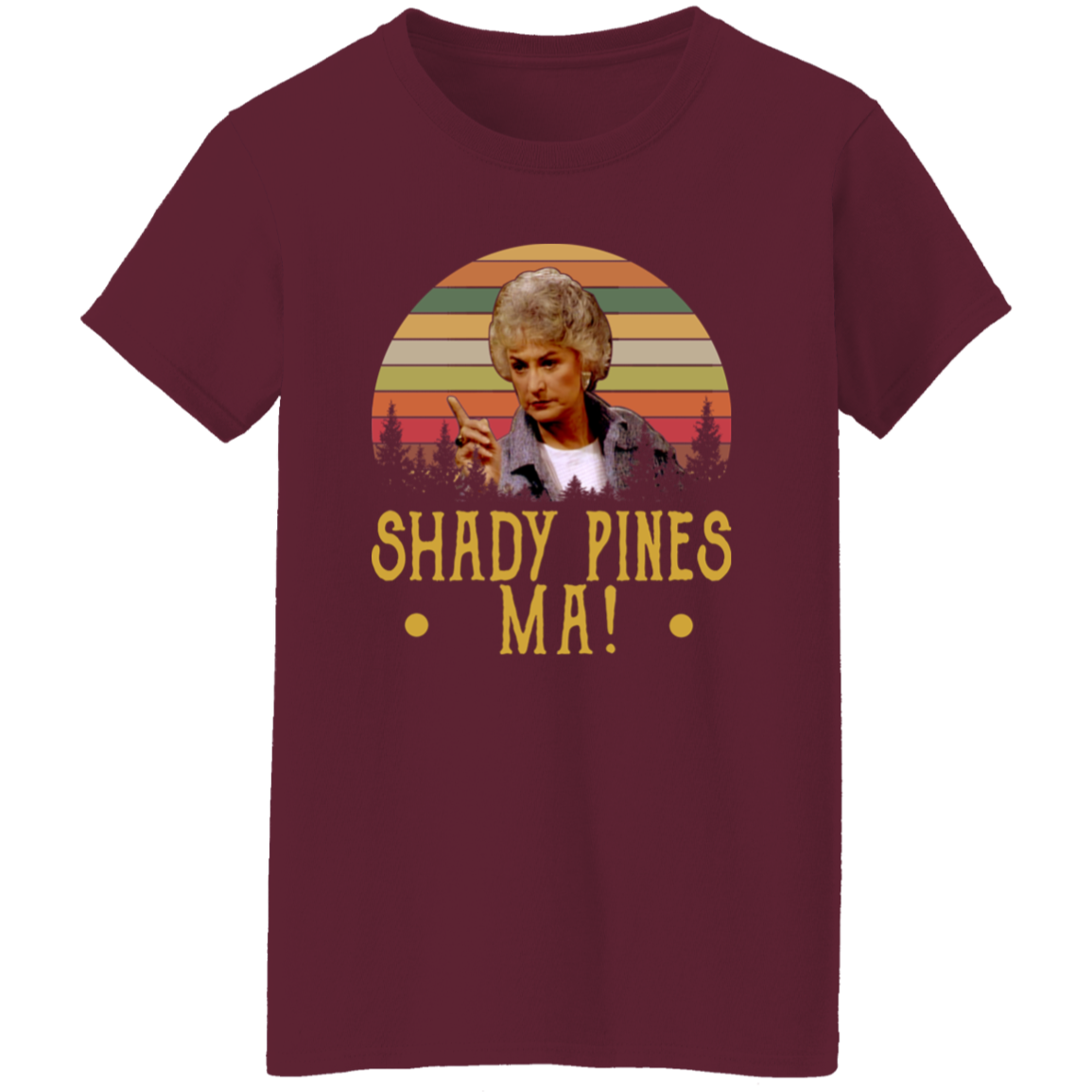 Shady Pines Ma Vintage Retro T-Shirt - WOMEN