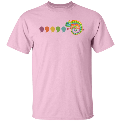 Comma Comma Chameleon Teacher T-Shirt - lapicta