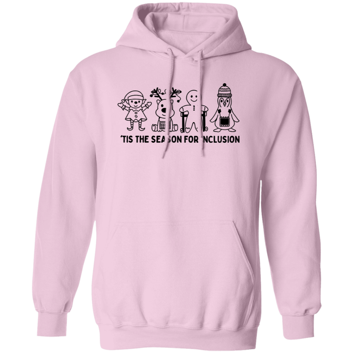 Tis The Season For Inclusion Teacher Vintage Pullover Hoodie