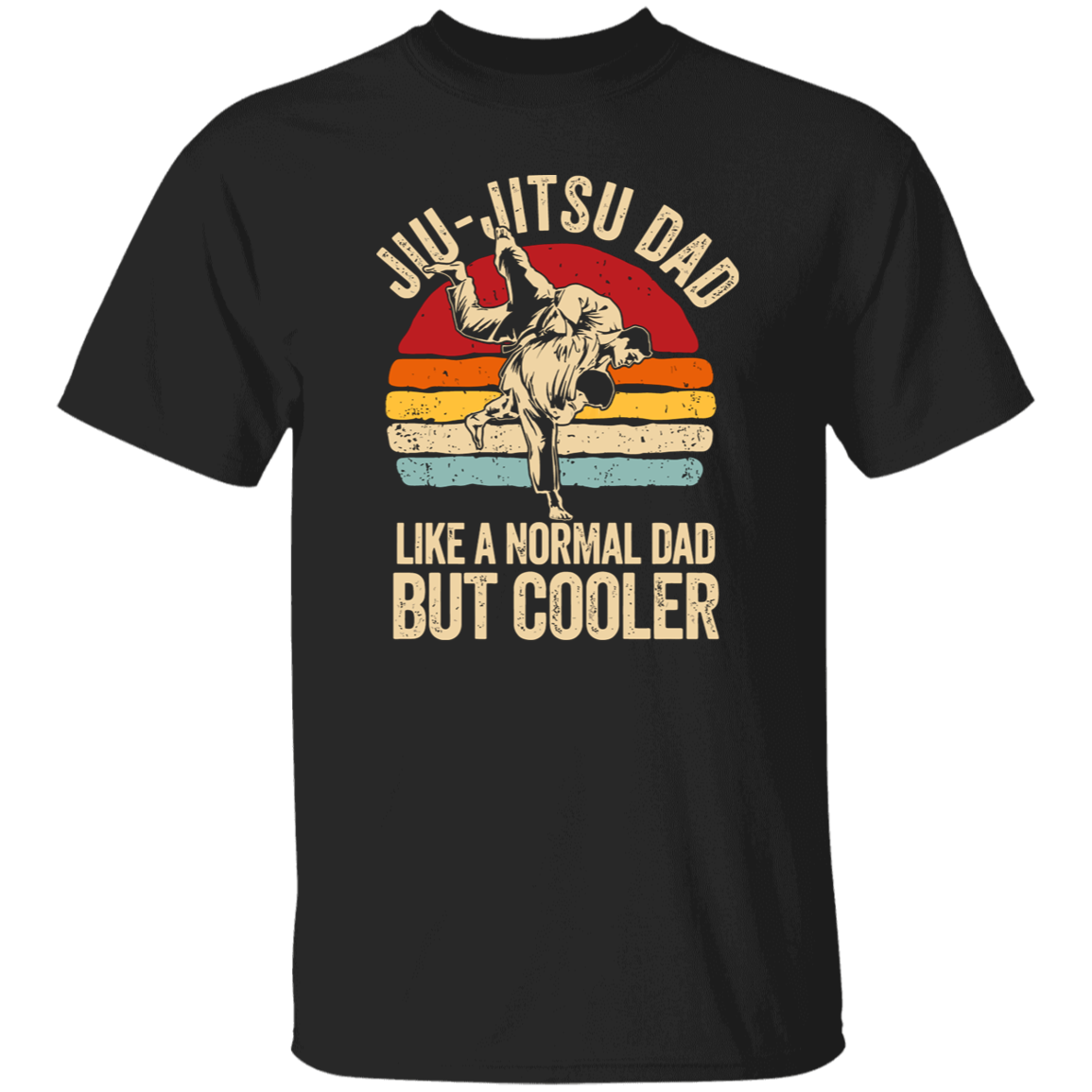 Retro Jiu Jitsu Dad Bjj Men Father  T-Shirt