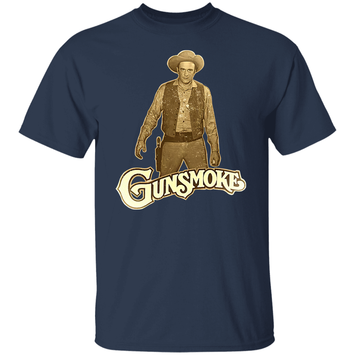 Gunsmoke James Arnes Anime Cowboy T-Shirt - CDCraft