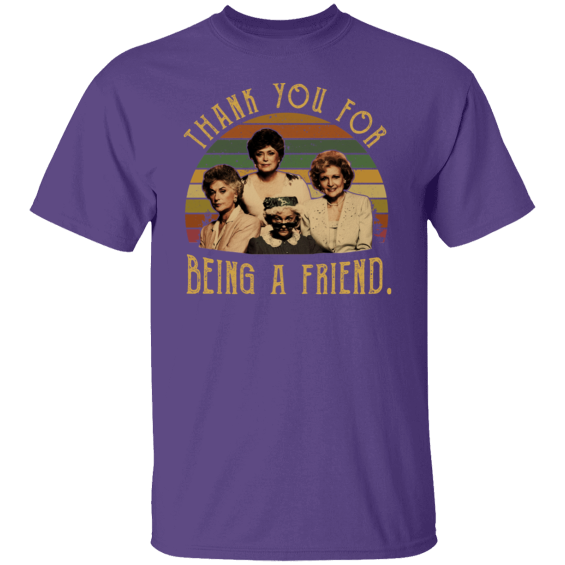The Golden Girls Thank You For Being A Friend 80s Vintage Sunset T-Shirt - leleart