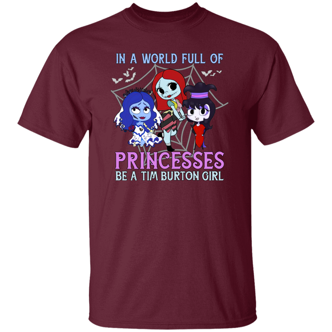 A World Full Of Princesses Be A Tim Burton Girl Vintage T-Shirt