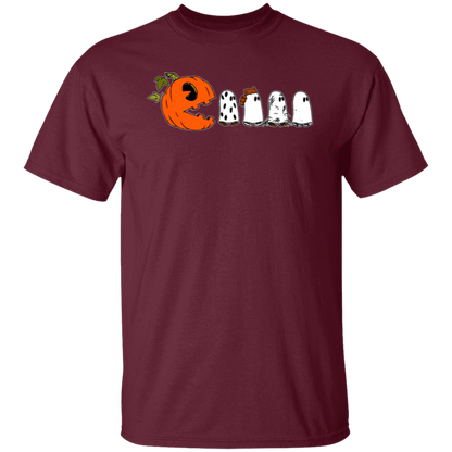 Pumpkin Ghost Pacman T-Shirt - lapicta