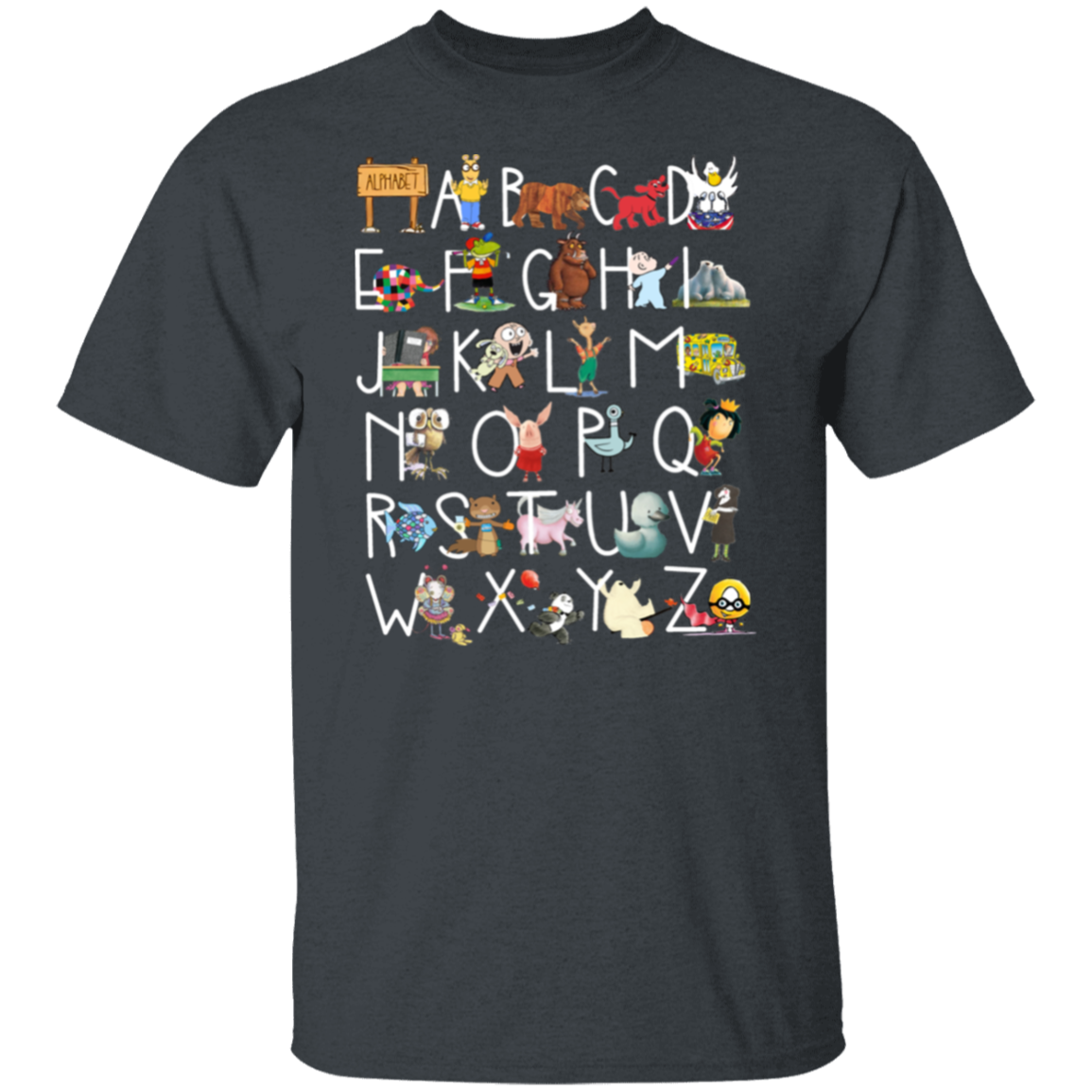 26 Alphabet Animals Teacher T-Shirt - lapicta