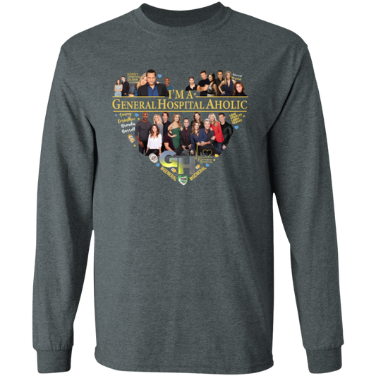 I’m A General Hospital Aholic Sorry Corinthos Brenda Barrett General Vintage T-Shirt, General Hospital Shirt, Love General Hospital	G540 LS T-Shirt 5.3 oz.