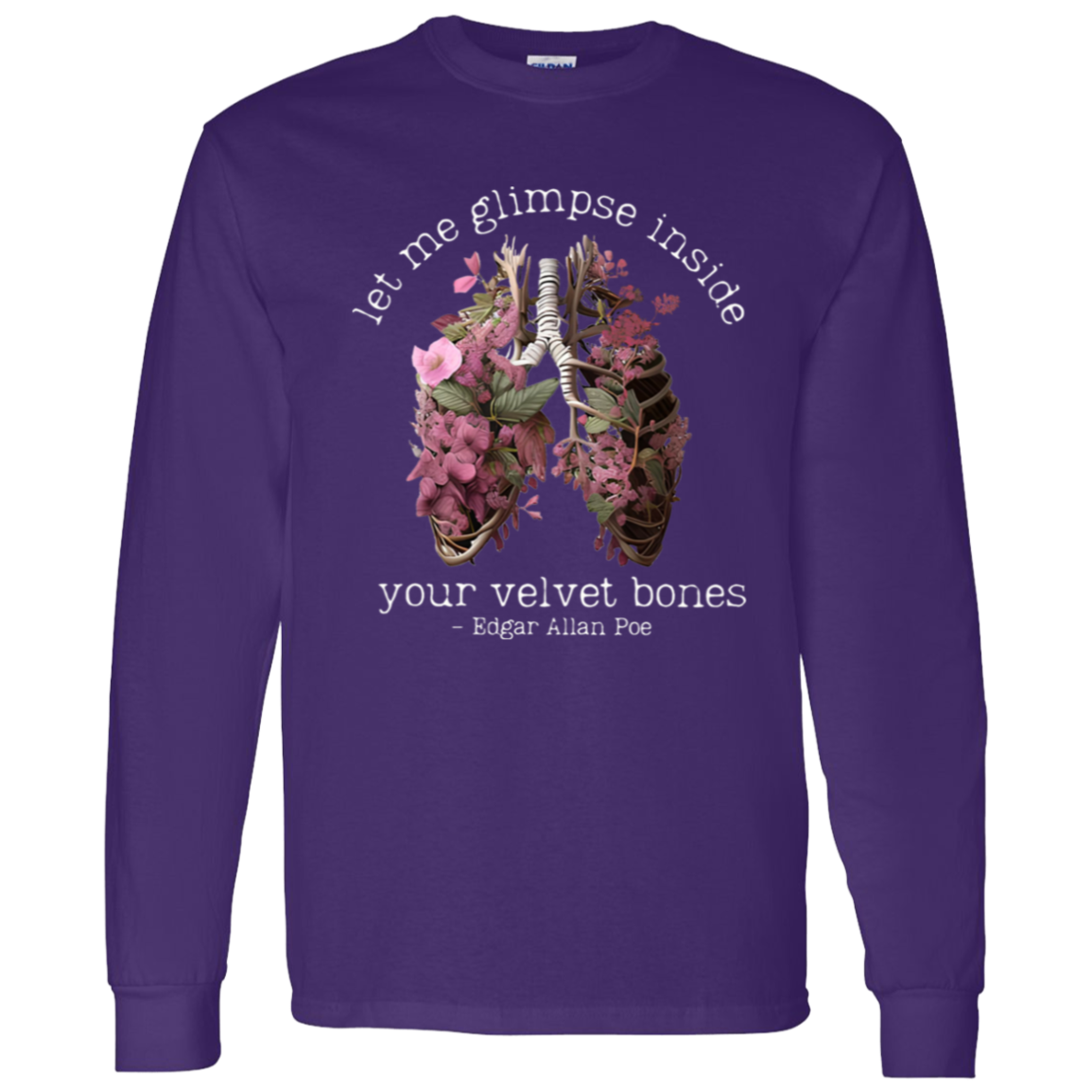 Edgar Allan Poe Let Me Glimpse Inside Your Velvet Bones Funny Halloween Teacher Vintage T-Shirt