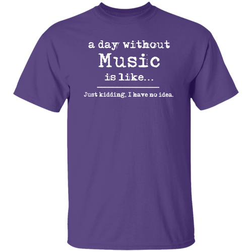 A Day Without Music Is Like Just Kidding I Have No Idea Vintage T-Shirt