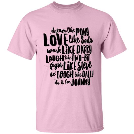 The Outsiders Character Names Funny Literature Teacher Vintage T-Shirt - YOUTH
